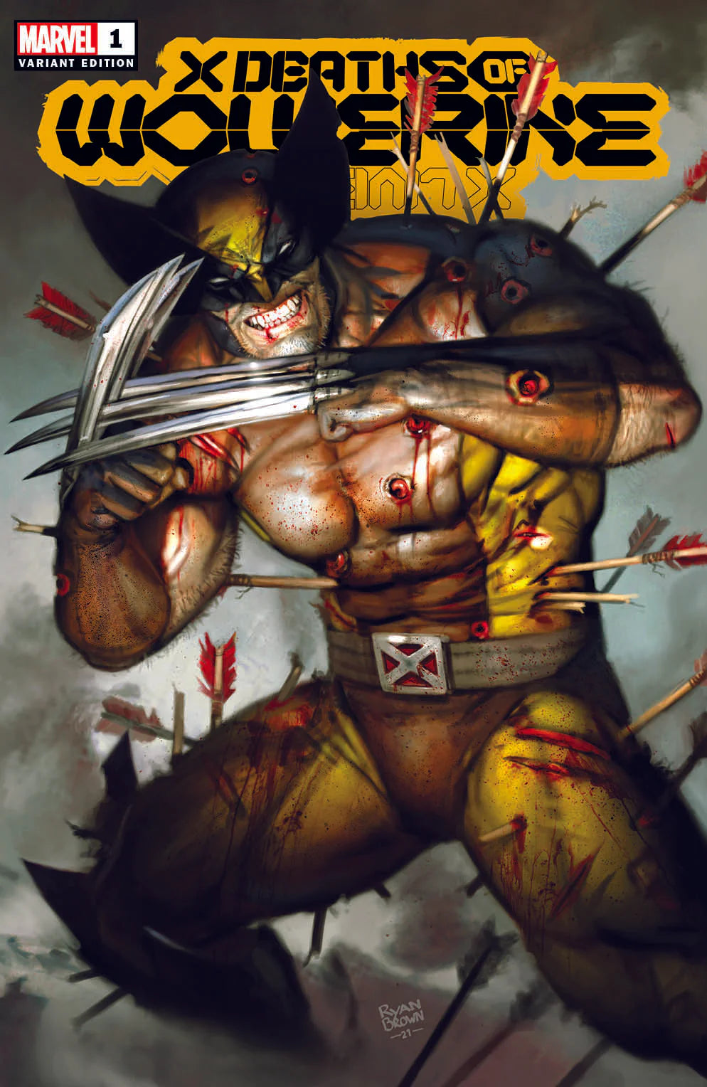 X DEATHS OF WOLVERINE 1 RYAN BROWN TRADE DRESS